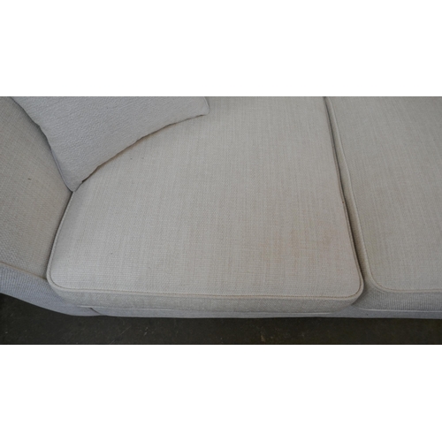 3097 - An ivory weave sofa bed