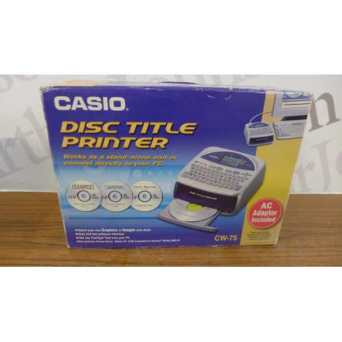 5233 - A quantity of electrical items including a Pandigital photo link, a Casio Disc title printer and Sma... 