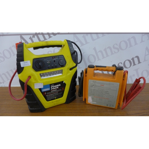 5242 - Two 12v battery chargers - a RAC 400 amp jumpstart system and a Draper 12v power pack