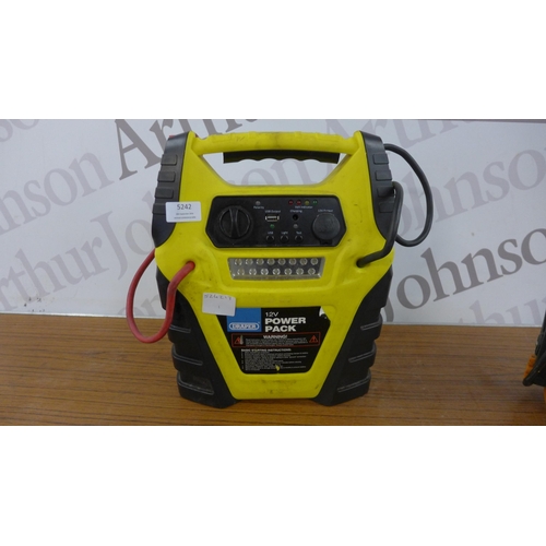 5242 - Two 12v battery chargers - a RAC 400 amp jumpstart system and a Draper 12v power pack