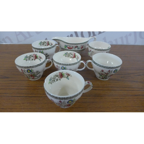 5263 - A quantity of Indian Tree Johnson Bros England porcelain tea and dinnerware including plates, side p... 