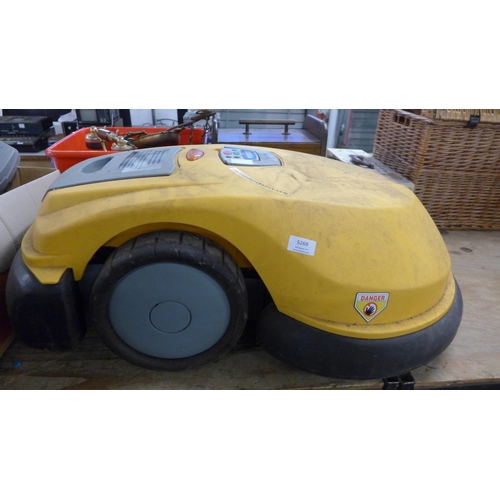 5269 - A friendly Robotics Robotic mower with battery charger, power supply, perimeter switch and a length ... 