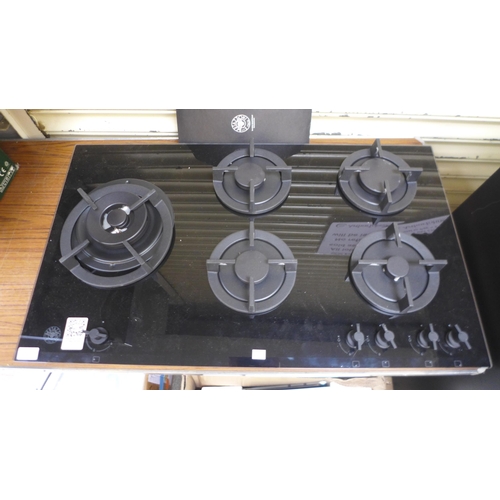 4108 - Bertazzoni Gas on Glass 5 Burner Hob - Model NoP905LMODGNE, Original RRP £749.17  + vat (460-75)    ... 