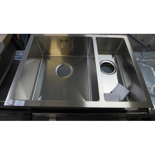 4118 - Idro 1.5 Bowls RHD Stainless Steel sink , Original RRP £1150.00  + vat (460-126)    * This lot is su... 