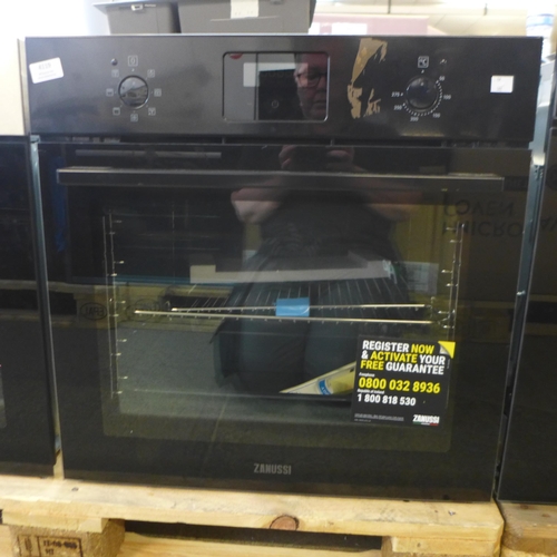 4119 - Zanussi Single Multifunction Oven - BLACK Model No ZOHNX3K1 , Original RRP £265.83  + vat (460-182) ... 