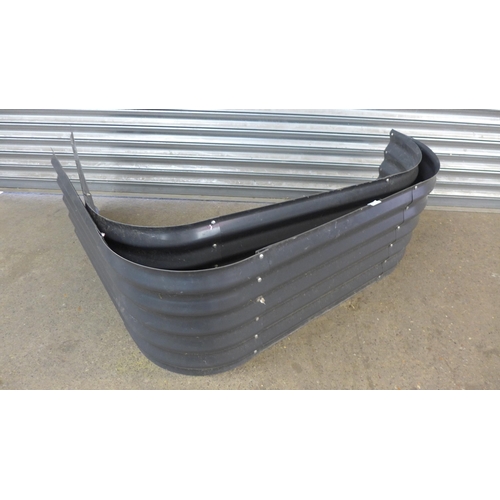 5155 - A metal raised garden plant bed with edging and fittings