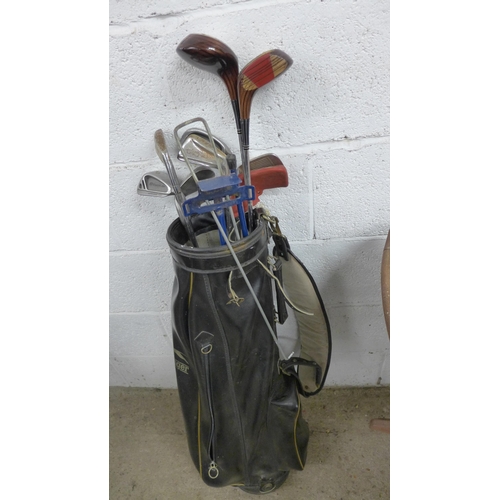 5179 - Three bags of golf clubs including Classic, Strikes and Precision Made clubs, including a large quan... 