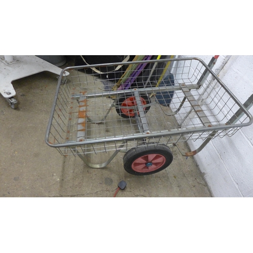 5183 - A two-wheeled steel framed plant transporter trolley