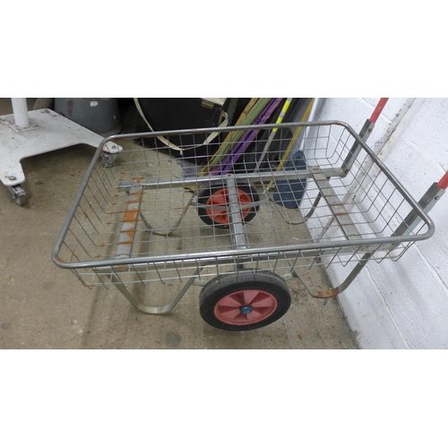 5183 - A two-wheeled steel framed plant transporter trolley