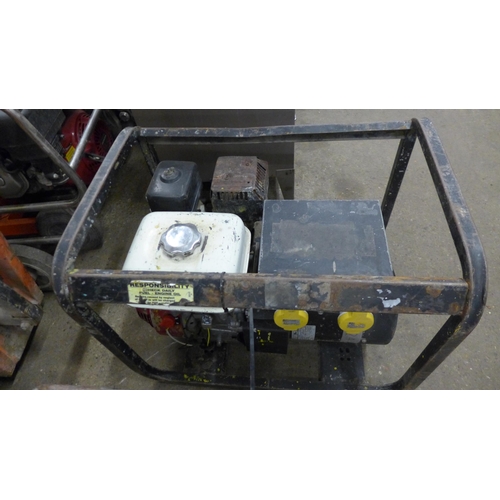 5190 - Two caged Honda GX200 petrol driven generators