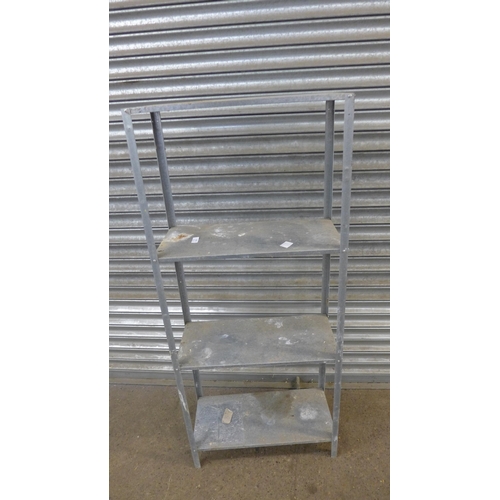 5200 - A 4 level galvanised steel storage shelf