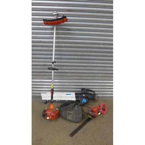 5165 - A BC36-4 petrol strimmer, a MacAllister MBU2800 blow vac and a Sovereign HEG33-550 hedge cutter