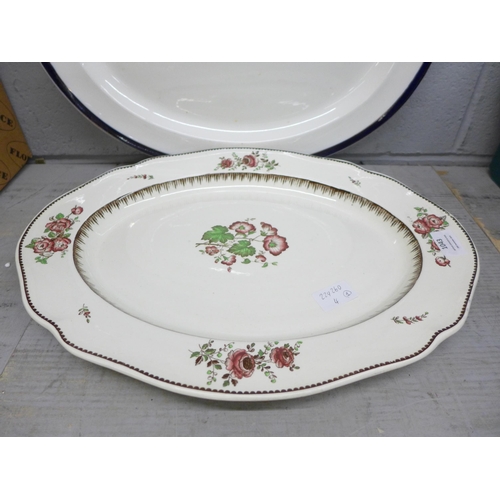 1043 - A large Wedgwood meat plate and two other Grimwades meat platters **PLEASE NOTE THIS LOT IS NOT ELIG... 