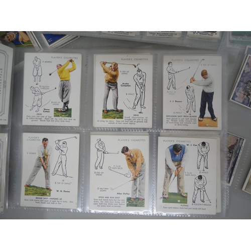 620 - Five sets of cigarette cards including John Player & Sons Golf and Ogdens The British Automatic Co. ... 