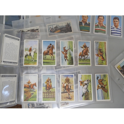 628 - Six sets of cigarette and tea cards including Players, Churchmans, Barbers