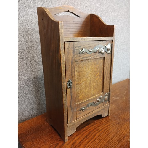 103 - An Edward VII oak smokers cabinet