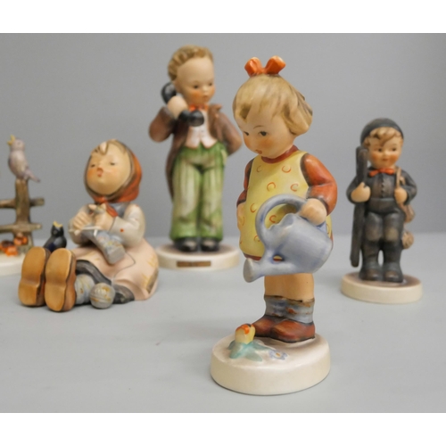 645 - Six Goebel and Hummel figures