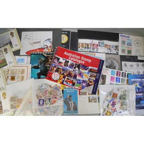 651 - A box of stamps, covers, etc.