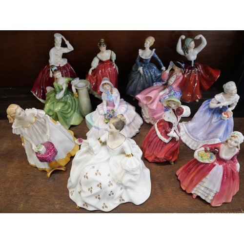 653 - Twelve Royal Doulton ladies including My Love, Daydreams, Fragrance and Karen, tiny chip to Secret T... 