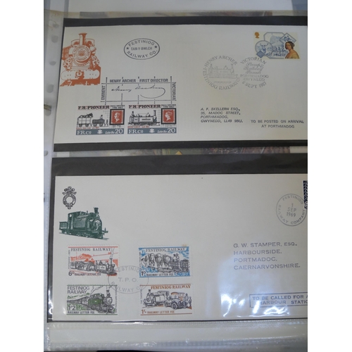 663 - An album of railway stamps, covers and ephemera