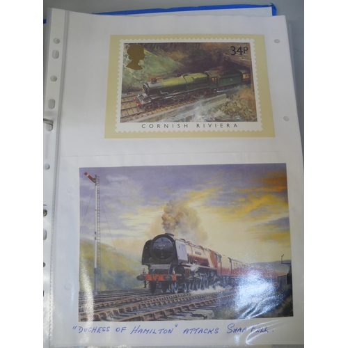 663 - An album of railway stamps, covers and ephemera