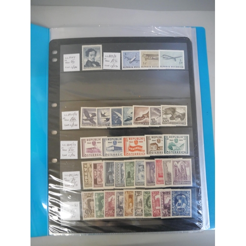 667 - An ex-dealers file of mint Austria stamps, catalogued at approximately £1,800 and priced to sell at ... 