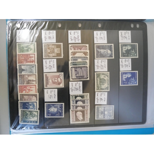 667 - An ex-dealers file of mint Austria stamps, catalogued at approximately £1,800 and priced to sell at ... 