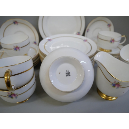 678 - A Paragon ten setting tea set, two cups a/f