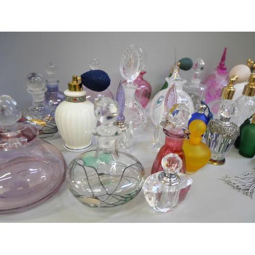 681 - Assorted glass scent bottles and atomisers