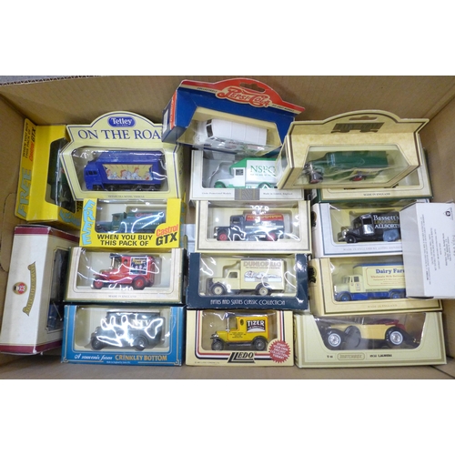 706 - A box of approximately 20 Matchbox and Lledo Days Gone model vehicles