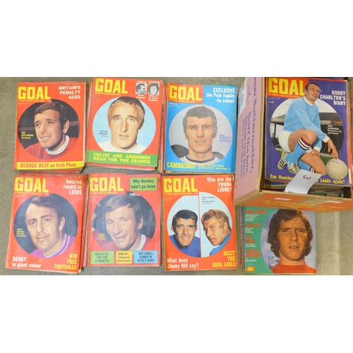 715 - A box of early 1970's Goal magazines