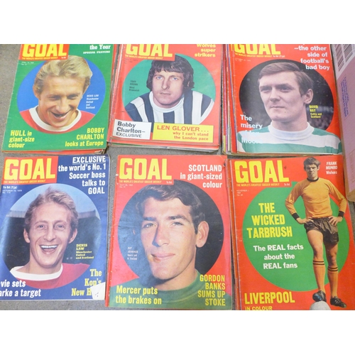 715 - A box of early 1970's Goal magazines