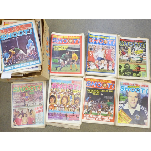 721 - A box of early 1970's Shoot magazines