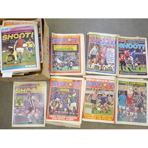 721 - A box of early 1970's Shoot magazines