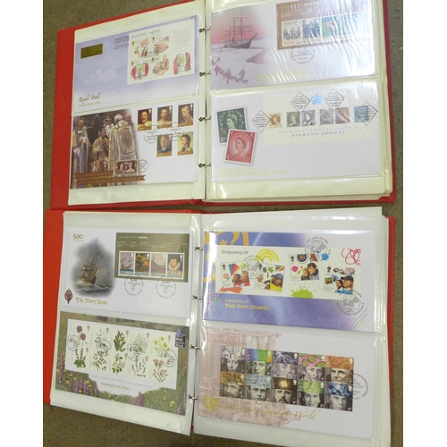 725 - A 2009-2013 range of over 100 first day covers with sets, mini-sheets and 