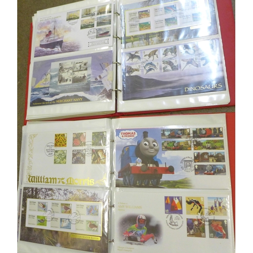 725 - A 2009-2013 range of over 100 first day covers with sets, mini-sheets and 