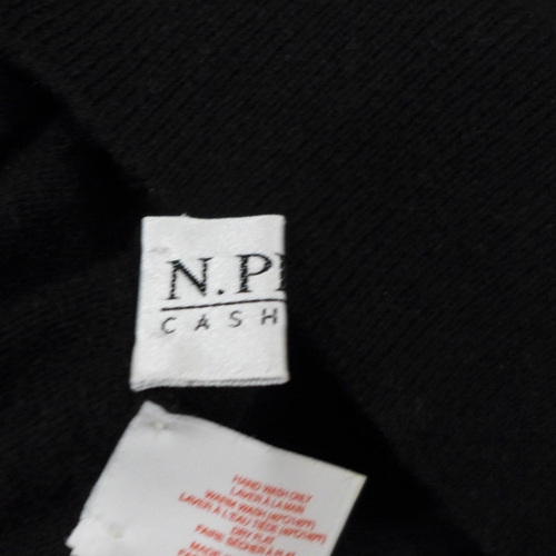 729 - An N. Peal Cashmere rollneck and cardigan, size small, Made in Scotland