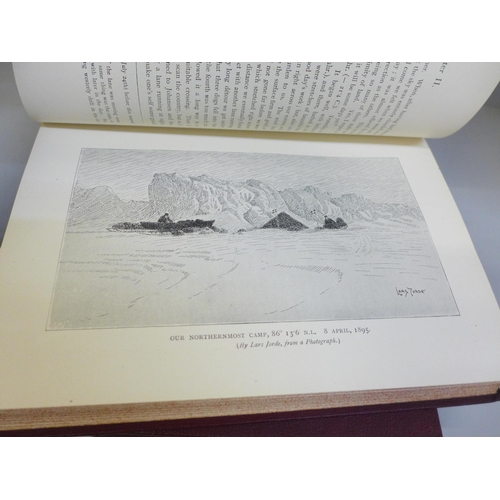 732 - Two volumes, Nansen's Farthest North, a record of voyage of exploration of the ship FRAM, 1893-96, p... 