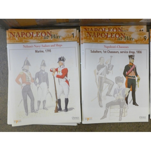 746 - Two boxes containing 100 del Prado Napoleon at War figures and booklets