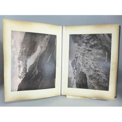 751 - A large original photo album, Germany, Rhone, Glacier and mountains, Innesbruck. Holland, Amsterdam,... 