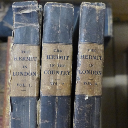 754 - A collection of 19th Century books including Leisure Hour, three volumes of The Hermit in London -or... 