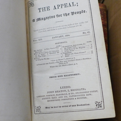 754 - A collection of 19th Century books including Leisure Hour, three volumes of The Hermit in London -or... 