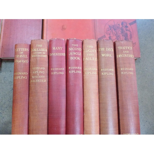 765 - A collection of 26 Rudyard Kipling novels, early 1900's