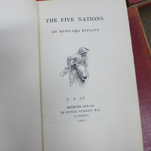 765 - A collection of 26 Rudyard Kipling novels, early 1900's