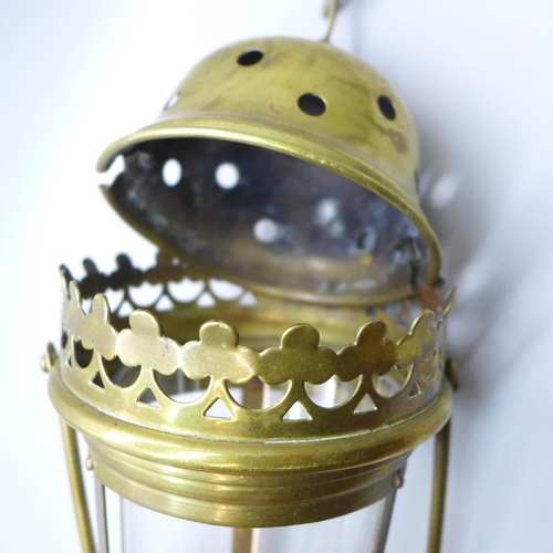 770 - A religious processional lantern and pole fitting