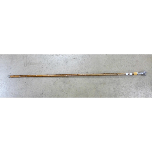 789 - A walking stick with a hand made Rolls Royce Spirit of Ecstacy top