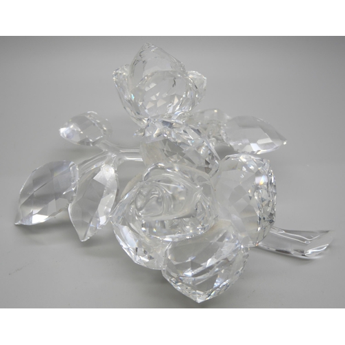 795 - A Swarovski large clear rose, The Secret Garden