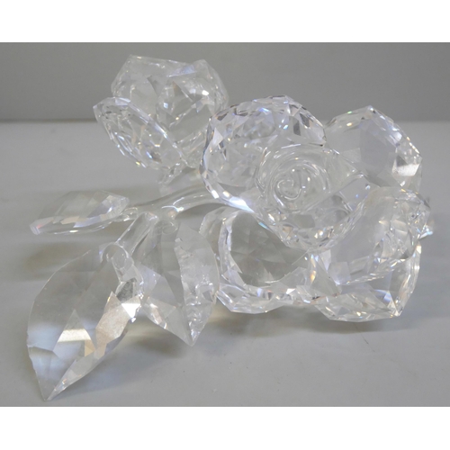 795 - A Swarovski large clear rose, The Secret Garden