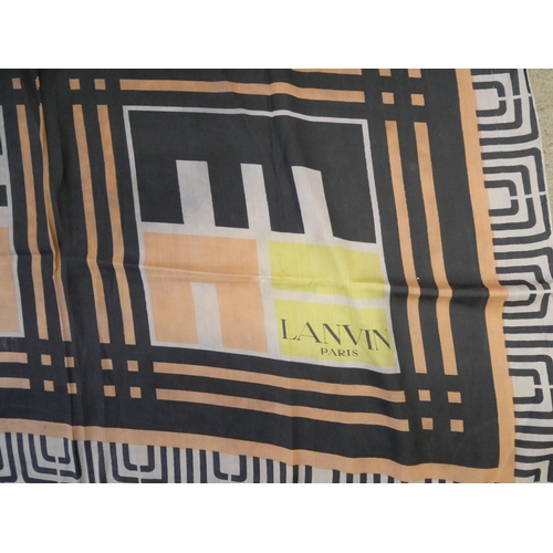 803 - Two Lanvin scarves, largest 85 x 85cm