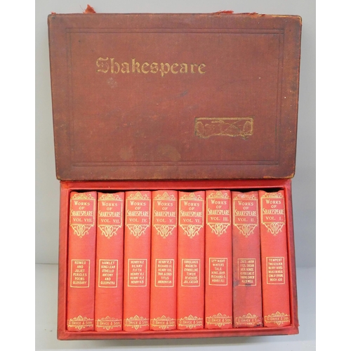 864 - Works of Shakespeare, Volumes 1-8, D. Bryce & Son, with original box